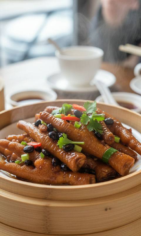 Steamed Chicken Feet with Black Bean Sauce