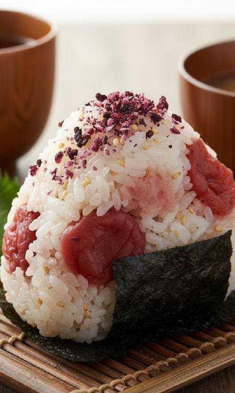 Ume Onigiri (Pickled Plum Rice Balls)