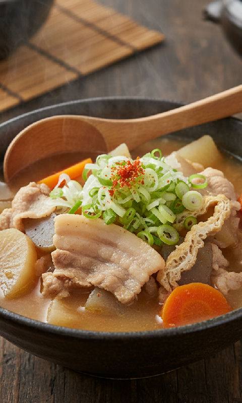 Tonjiru (Pork and Vegetable Miso Soup)