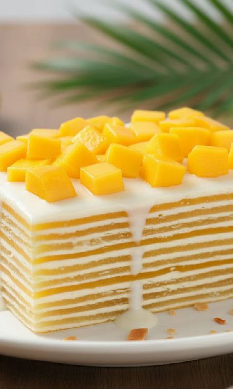 Layered Coconut Mango Pudding