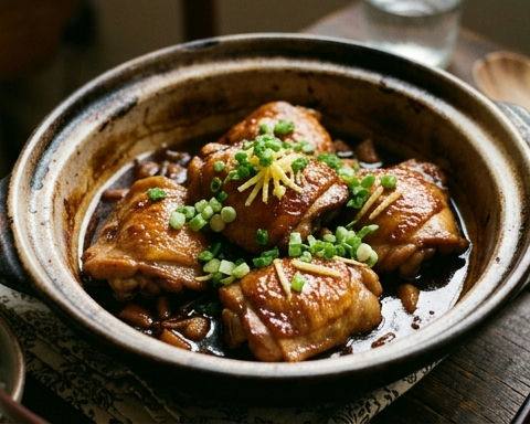 Soy-Braised Chicken Thighs with Spring Onions and Ginger