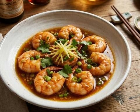 Shaoxing Wine Drunken Langoustine Prawns