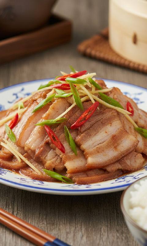 Steamed Pork Jowl with Fermented Red Bean Curd
