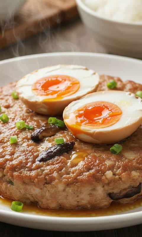 Steamed Pork Patty with Salted Egg Yolk