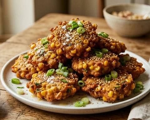 Salt and Pepper Sweet Corn Fritters