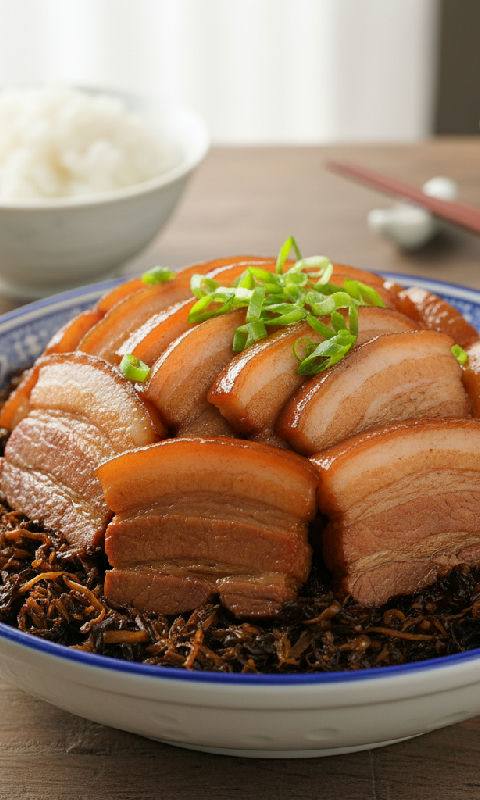 Braised Pork Belly with Preserved Vegetables