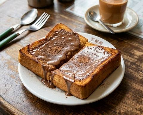 Condensed Milk Ovomaltine Toast