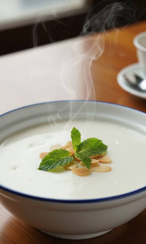 Steamed Almond Milk Pudding with Egg White