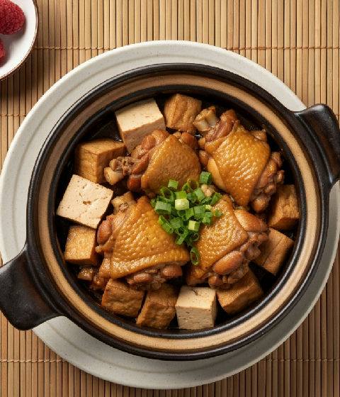 Claypot Chicken with Salted Fish and Tofu