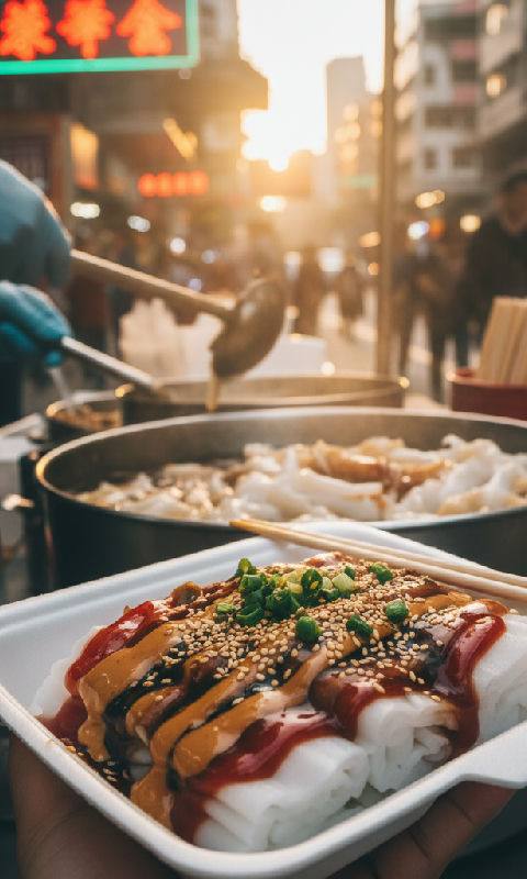 Street Style Cheong Fun with Sauce