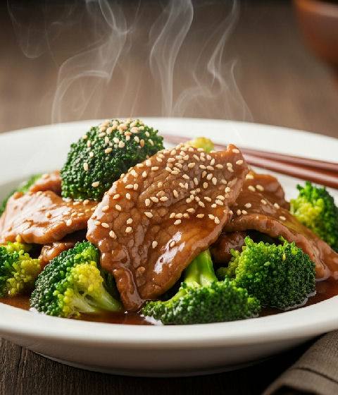 Stir-fried Beef with Broccoli in Oyster Sauce