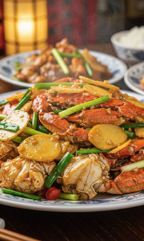 Ginger Scallion Crab