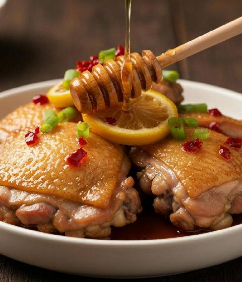Stir-fried Chicken Thighs with Preserved Lemon and Honey