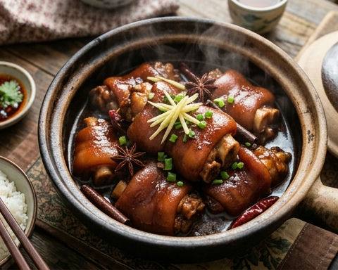 Fermented Bean Curd and Ginger Braised Pig's Trotters