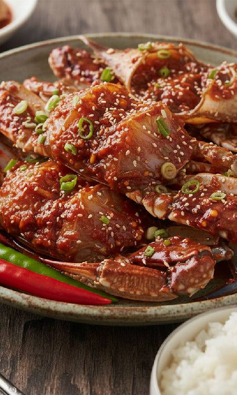 Spicy Marinated Raw Crab (Yangnyeom Gejang)