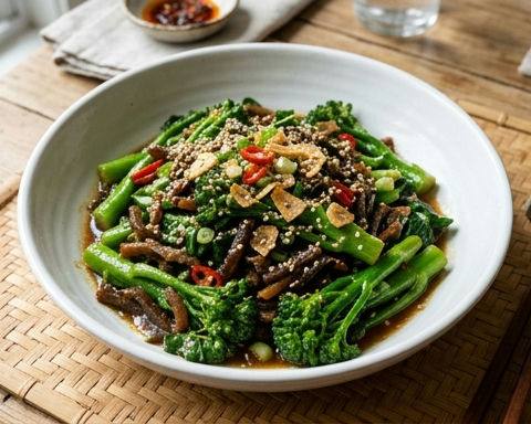 Stir-fried Preserved Radish with Chinese Broccoli