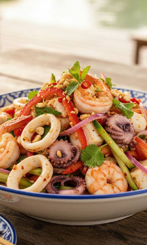 Spicy Mixed Seafood Salad