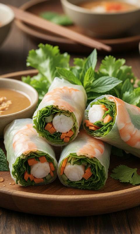 Vietnamese Fresh Spring Rolls (Gỏi Cuốn)