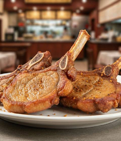 Deep-fried Pork Chops with Spiced Salt