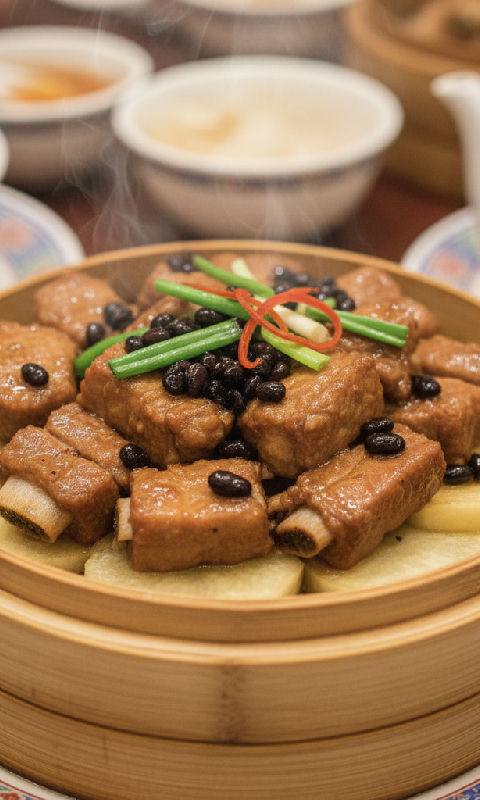 Steamed Pork Ribs with Fermented Black Beans