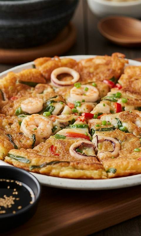 Haemul Pajeon (Korean Seafood Pancake)