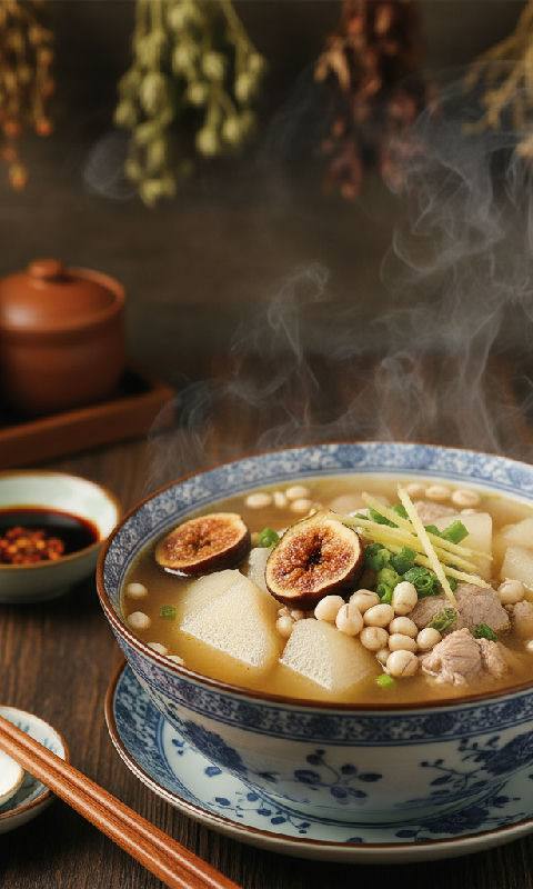 Fig, Snow Pear, Apricot Kernel Lean Pork Soup