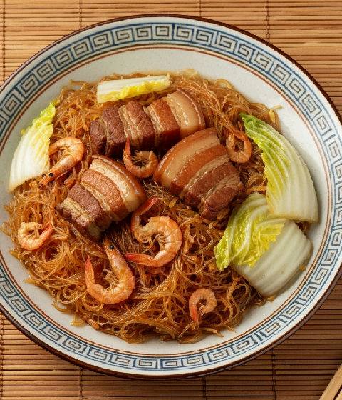 Braised Pork Belly with Dried Shrimp and Vermicelli