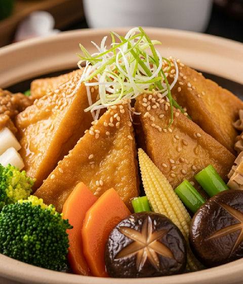 Braised Tofu with Mixed Vegetables and Fermented Bean Curd