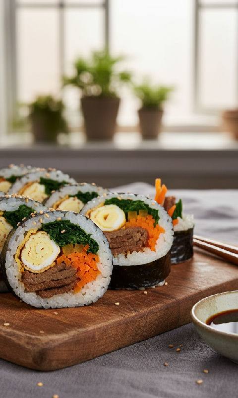 Gimbap (Korean Seaweed Rice Rolls)
