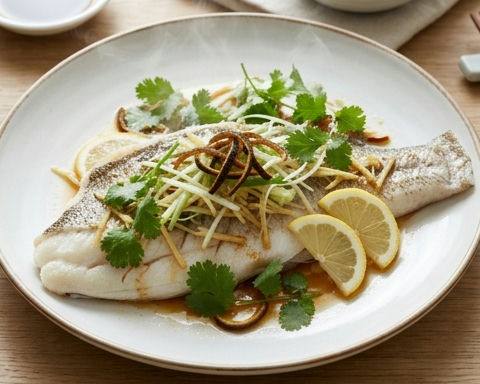 Steamed Stone Grouper with Lemon and Aged Tangerine Peel