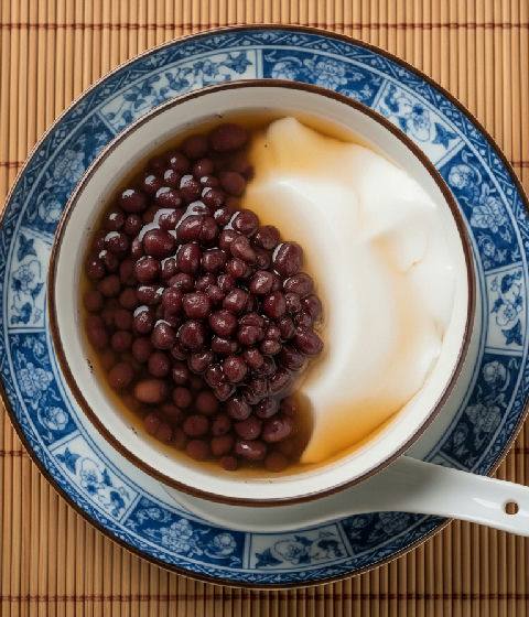 Red Bean and Coconut Milk Pudding