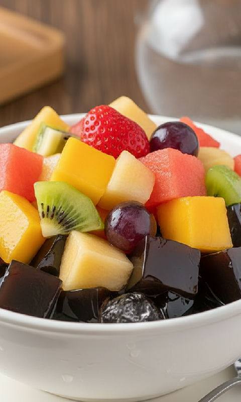 Mixed Fruit Grass Jelly