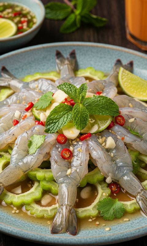 Goong Chae Nam Pla (Raw Shrimp in Fish Sauce)