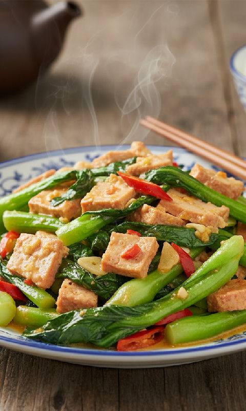 Wok-fried Kai-lan with Fermented Bean Curd