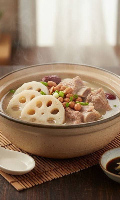 Lotus Root, Peanut and Pork Rib Soup