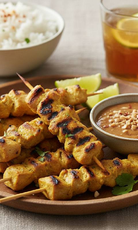 Thai Chicken Satay Skewers