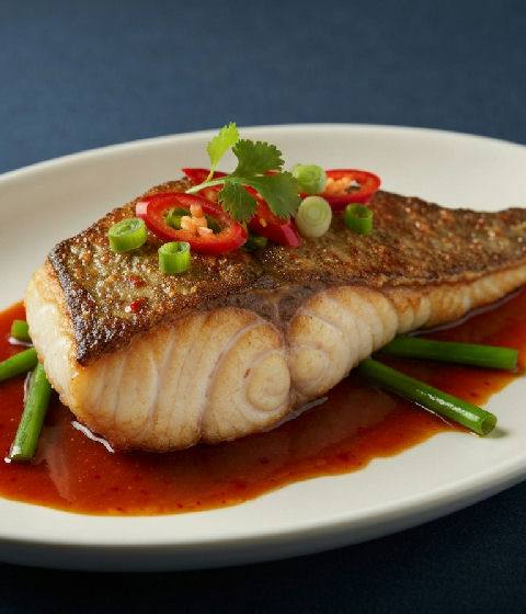 Pan-fried Rock Cod Fillet with XO Sauce