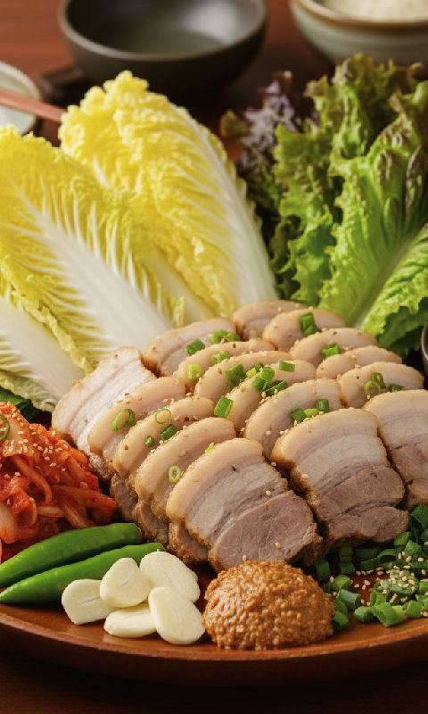 Bossam (Boiled Pork Wrap)