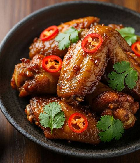 Wok-fried Chicken Wings with Shrimp Paste