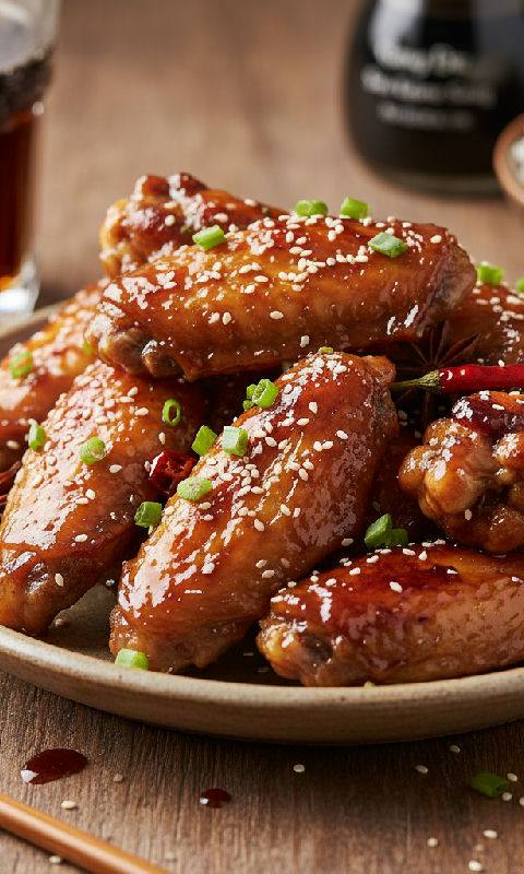 Braised Chicken Wings with Coke