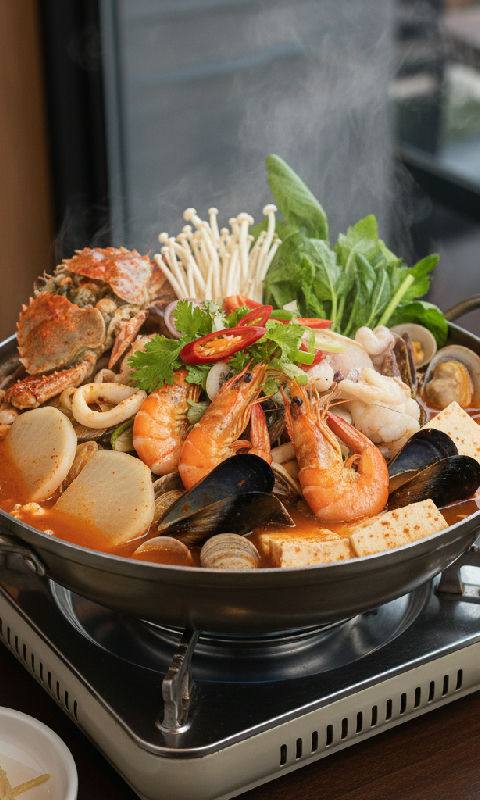 Spicy Seafood Hot Pot (Haemultang)