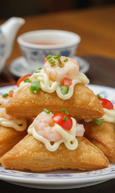 Shrimp Toast with Salad