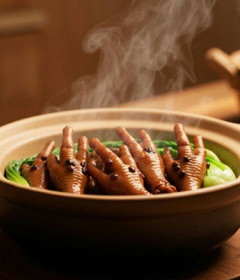 Claypot Braised Chicken Feet with Black Bean Sauce