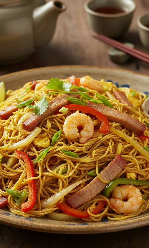 Singapore Style Fried Vermicelli